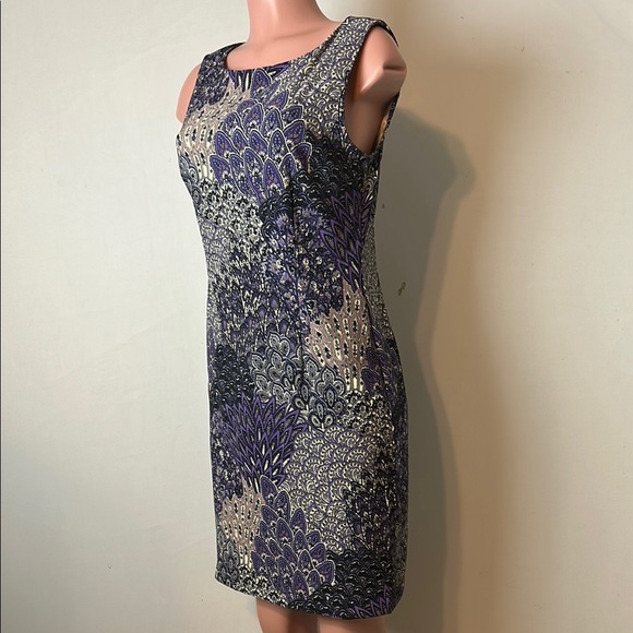 CONNECTED Women’s Paisley Floral Print Sleeveless Sheath Dress Sz 10 - Picture 4 of 11